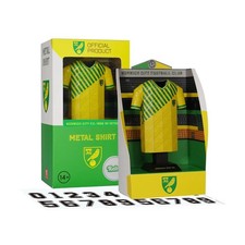 Retro Norwich City Metal Football Shirt Personalised 1989-92 Home Kit Shirt
