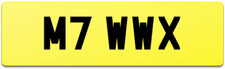 MW INITIALS PRIVATE DVLA CAR REG NUMBER PLATE M7 WWX FEES PAID / MJW MAW MRW ETC
