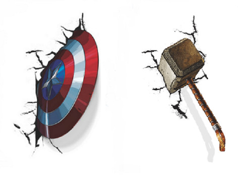 Cracked wall stickers - 3d,
