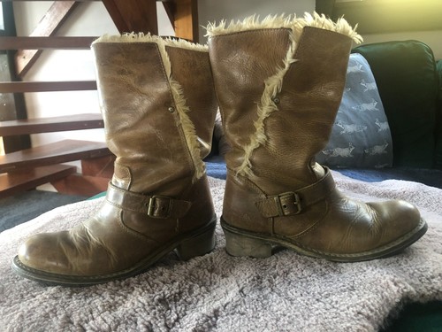 Cat caterpillar brown leather - brown,
