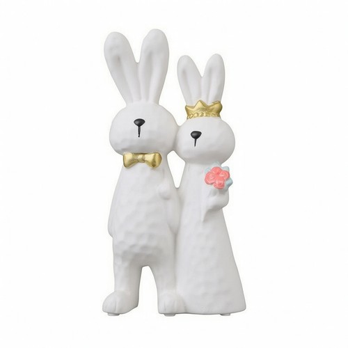 Rabbit ornament with gold - rabbit,