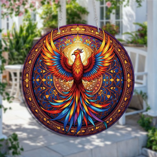 Mystic phoenix suncatcher - phoenix,