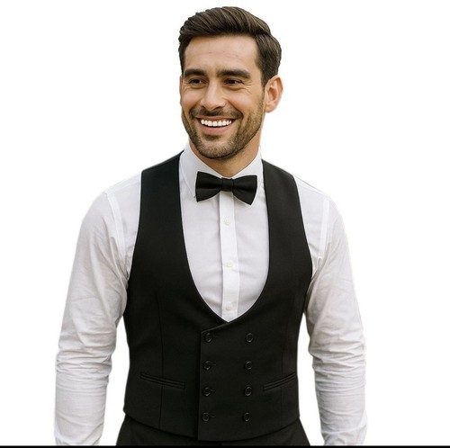 Black tuxedo waistcoat 100 - tuxedo,