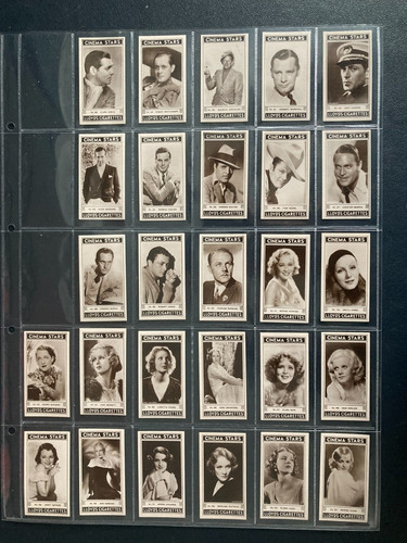 Cigarette cards cinema - cards, stars
