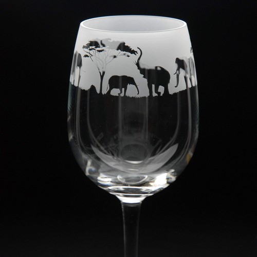 Elephant crystal wine glass - elephant,