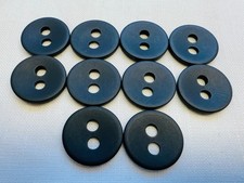 Black Buttons 25mm Matte