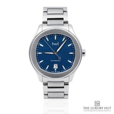 Piaget Polo Date G0A41002, Serviced 2024 - Steel 42mm Blue Horizontal Guilloc...