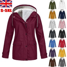 Women Waterproof Rain Girls Fleece Lined Warm Jacket Winter Coat TOP Outdoor UK