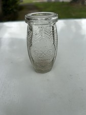 A LOVELY VINTAGE SMALL GLASS OXO JAR