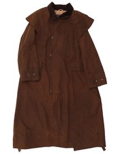 BARBOUR Mens Stockman Waxed Cotton Raincoat UK 42 XL Brown Cotton ZN03