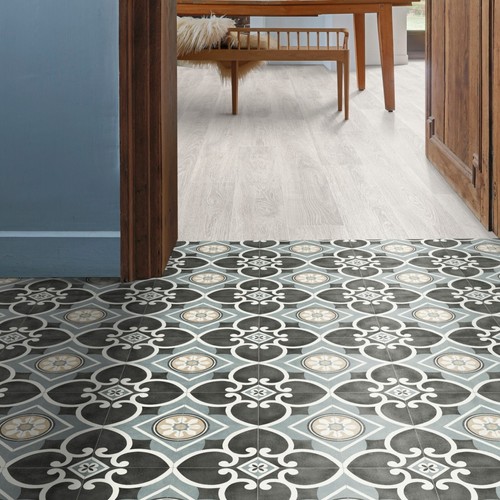 Blue grey spanish tile - grey,