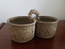 Vintage double pottery pot