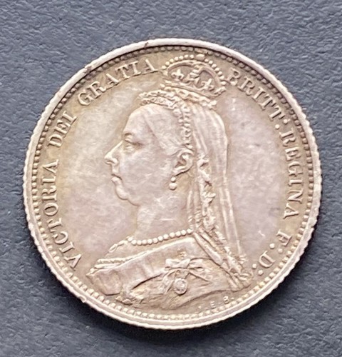 1887 victoria silver sixpence - 1887,