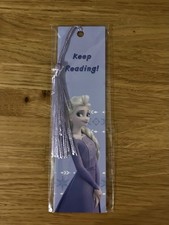 Frozen Elsa Disney Card Bookmark Reading Book With Lilac Tassel