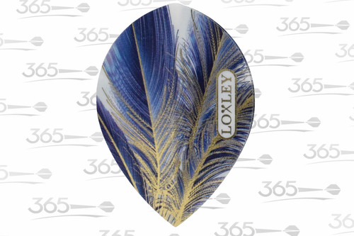 Loxley gold feather blue pear - gold,