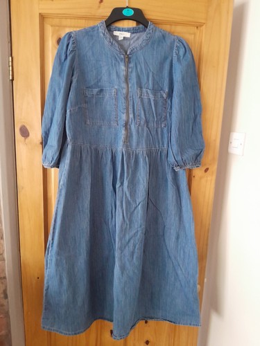 Excellent denim midi dress - excellent,