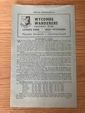 WYCOMBE WANDERERS v CORINTHIAN
