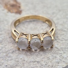 9ct Gold Moonstone Ring | UK Size N 1/2 | US Size 6.75 |