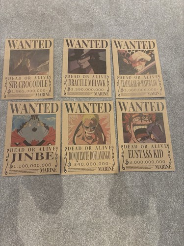 One pice wanted posters pcs - one,