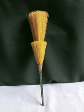 Antique 20th Hussar Busby Yellow Horse Hair Plume with Wood Shaft - Pre 1922
