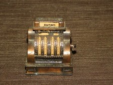  VINTAGE DOLL MODELS OLD STORE 2" HIGH DURHAM MINI METAL CASH REGISTER