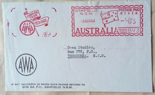 Australia 1964 ashfield cover - 1964,
