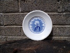 Antique ceramic potetry plate Rev John Wesley Methodist religious 19th century