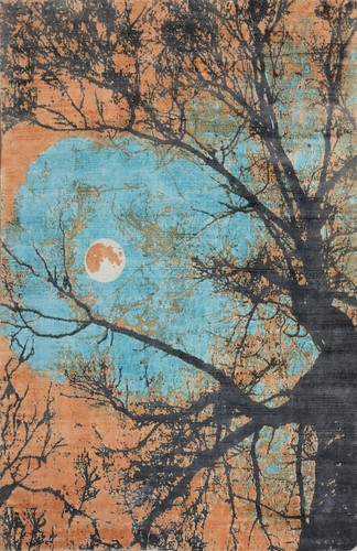 Stunning tree silhouette rug - tree,