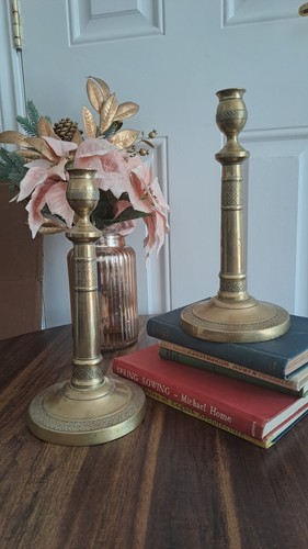 Heavy brass candle holder - heavy,