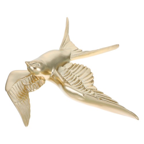 Realistic golden bird - golden, resin