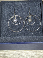 Sterling silver pearl drop earrings from Dower & Hall
