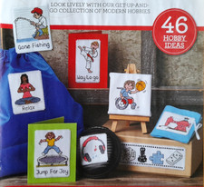 Cross stitch charts for cards: Modern Hobbies & Anniversaries - 52 motifs! [E76]
