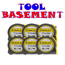 6 x Stanley 5m Tylon Tape