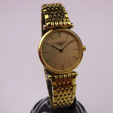 Longines La Grande Classique Watch L4.209.2 Gold Plated Gold Dial Women's