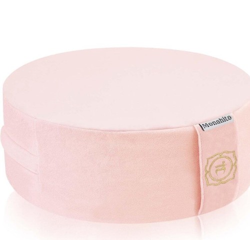 Meditation cushion pink velvet - cushion,