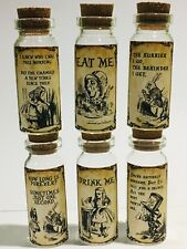 6 X /  2 X  ALICE IN WONDERLAND DRINK ME, EAT ME, QUOTES. DIY SET 