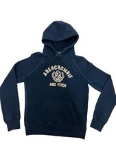 b1) ABERCROMBIE Casual  Women Sweatshirt Hooded  Top pullover jumper size S navy