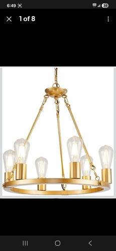 Pendant 8 lights wagon - 24'',