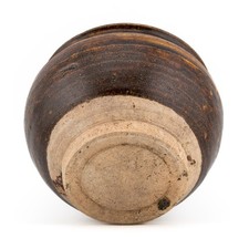 Antique Chinese Pot Kintsugi Gold Brown Black Jian Ware Song Dynasty 12th C