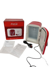 Coca-Cola Mini Fridge Warmer Cooler Model NWC4C with Box & Cables Fully Working