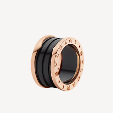 Bvlgari b.zero ceramic/rose gold ring Size 59 UK R/S