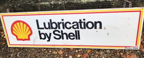 Shell advertising metal sign - shell,