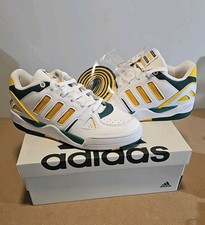 Adidas Midcity Low-Green/Yellow Basketball Old School 3 Stripes Hip Hop USA NEW