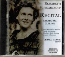 ARCHIPEL ELISABETH SCHWARZKOPF RECITAL SALZBURG 1956