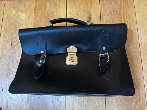 Vintage black leather
