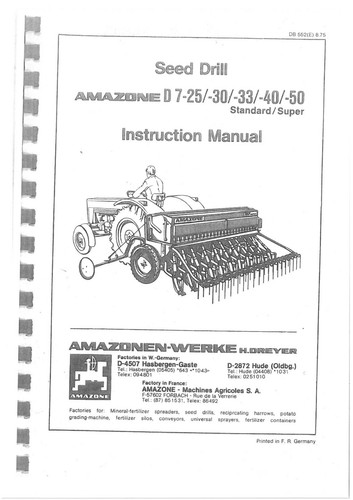 Amazone seed drill standard - amazone,