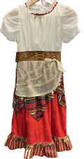 10/12 GYPSY FORTUNE TELLER Costume Girls L Dress Halloween ruffles Colors Sequin
