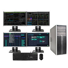 Fast 2/4 Monitor Quad Core i5 Tower Computer Full Set PC Windows 10 WIFI