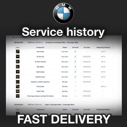 Bmw service history records - bmw,