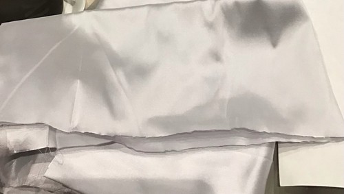 100 silk smooth dupion - silk, silver